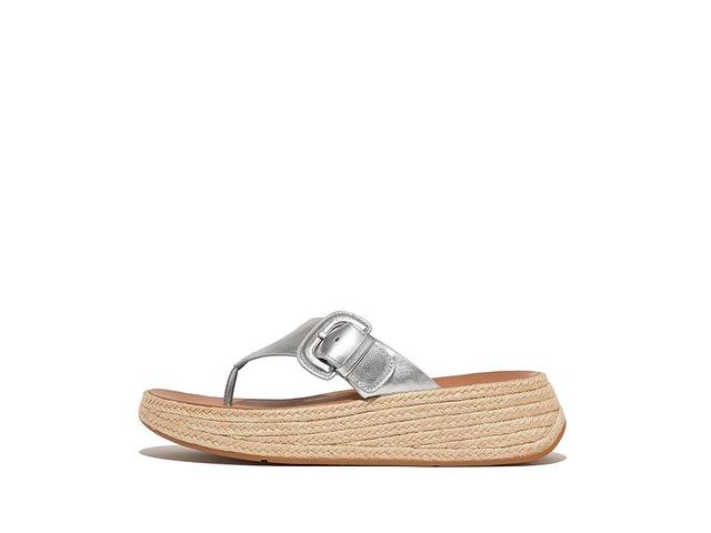 FitFlop F-Mode Espadrille Adj. Leather Flatform Toe-Thongs Women's Sandals Product Image