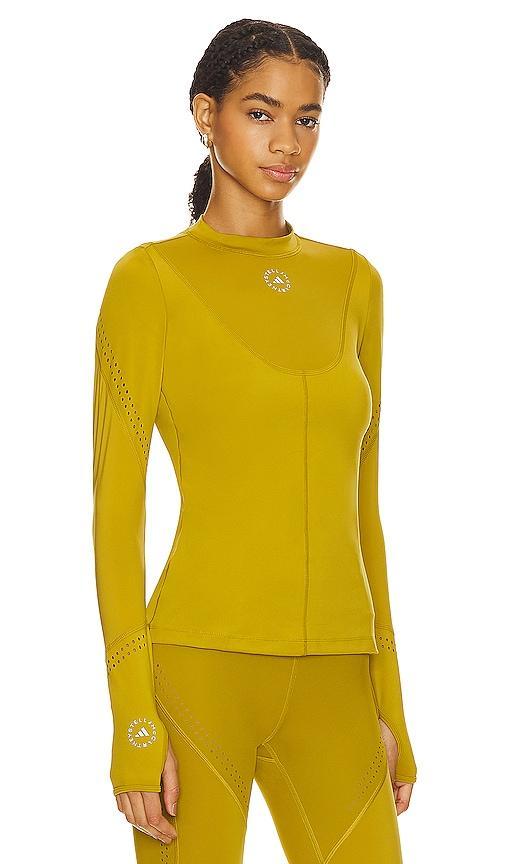 adidas by Stella McCartney TruePrupose Training Long Sleeve IT8239 (Pulse Olive) Women's Clothing Product Image