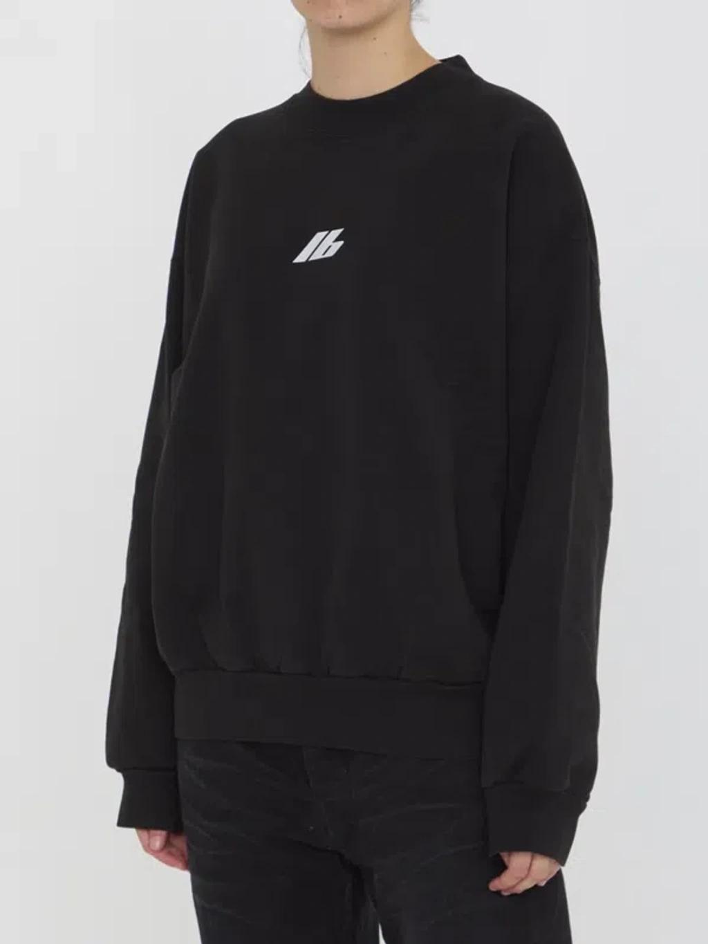 BALENCIAGA Activewear Crewneck Sweatshirt In Black Product Image