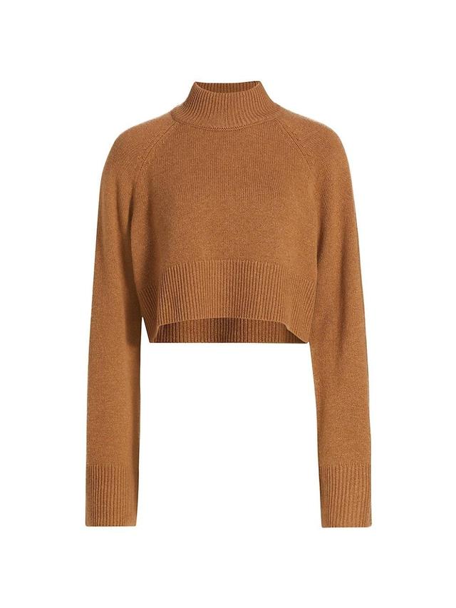 Womens Garrett Cashmere Cropped Turtleneck Sweater Product Image