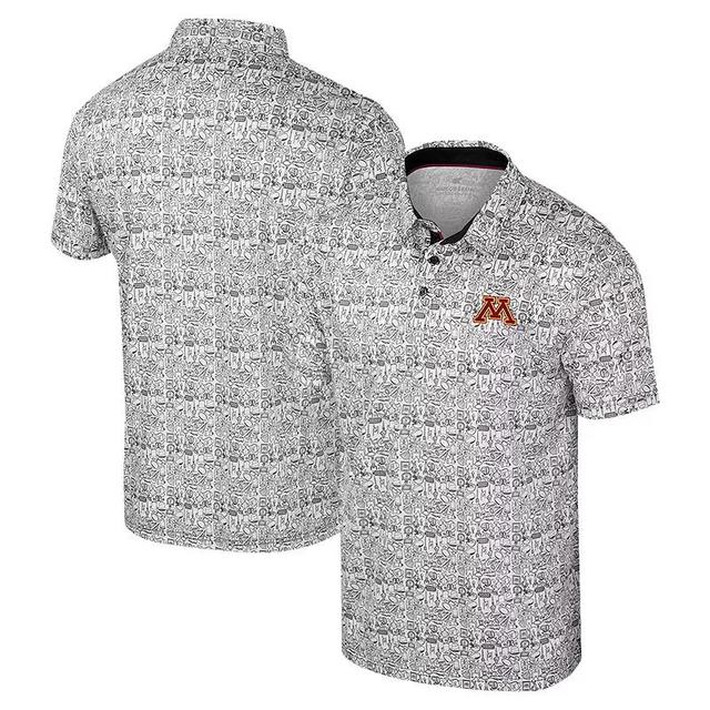 Mens Colosseum Minnesota Golden Gophers Its Time! Allover Print Polo Product Image