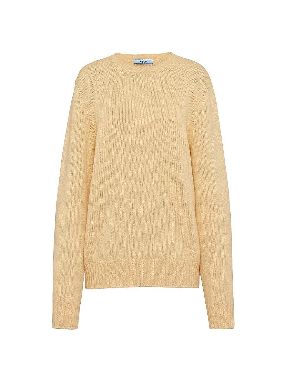 Womens Wool And Cashmere Crew-Neck Sweater Product Image