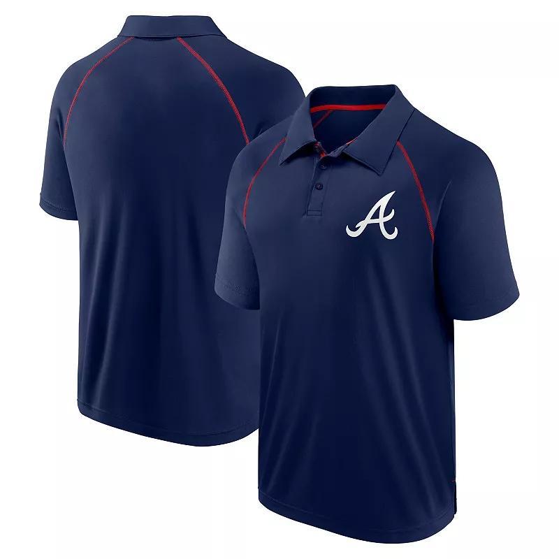 Mens Fanatics Atlanta Braves Strong Alone Raglan Polo Blue Product Image