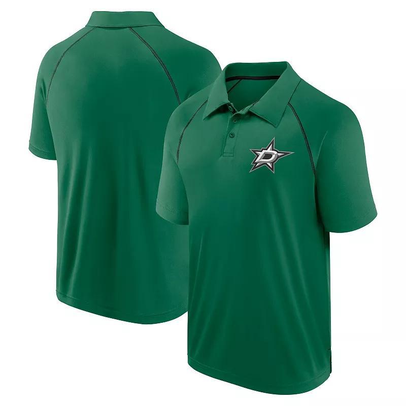 Mens Fanatics Kelly Green Dallas Stars Raglan Strong Alone Polo Product Image