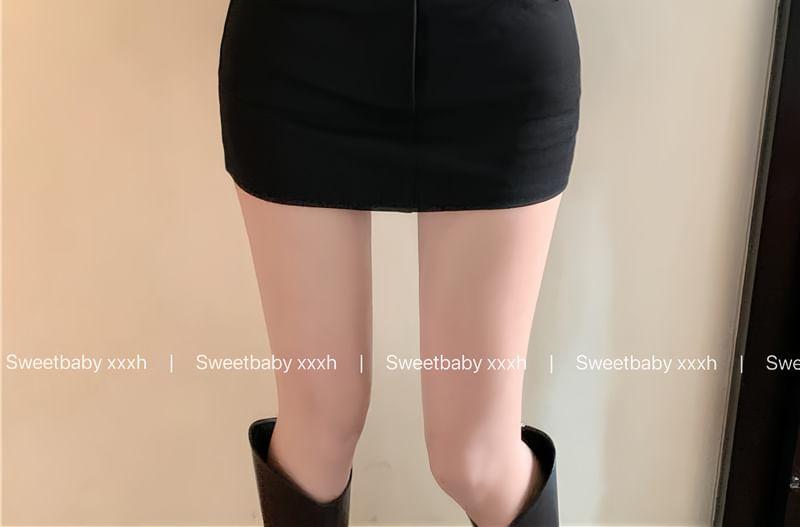 Low Rise Plain Mini Skort Product Image