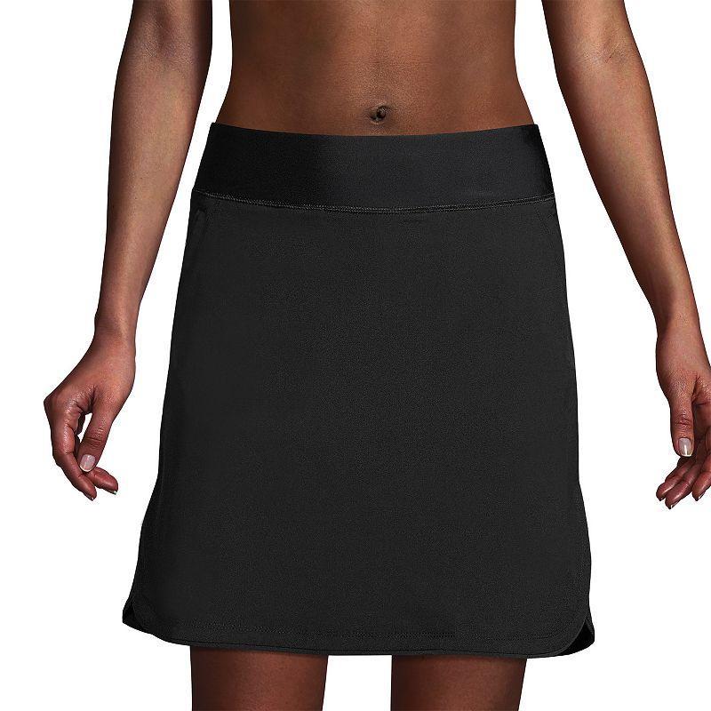 Womens Lands End Quick Dry Active Swim Skort Orange Product Image