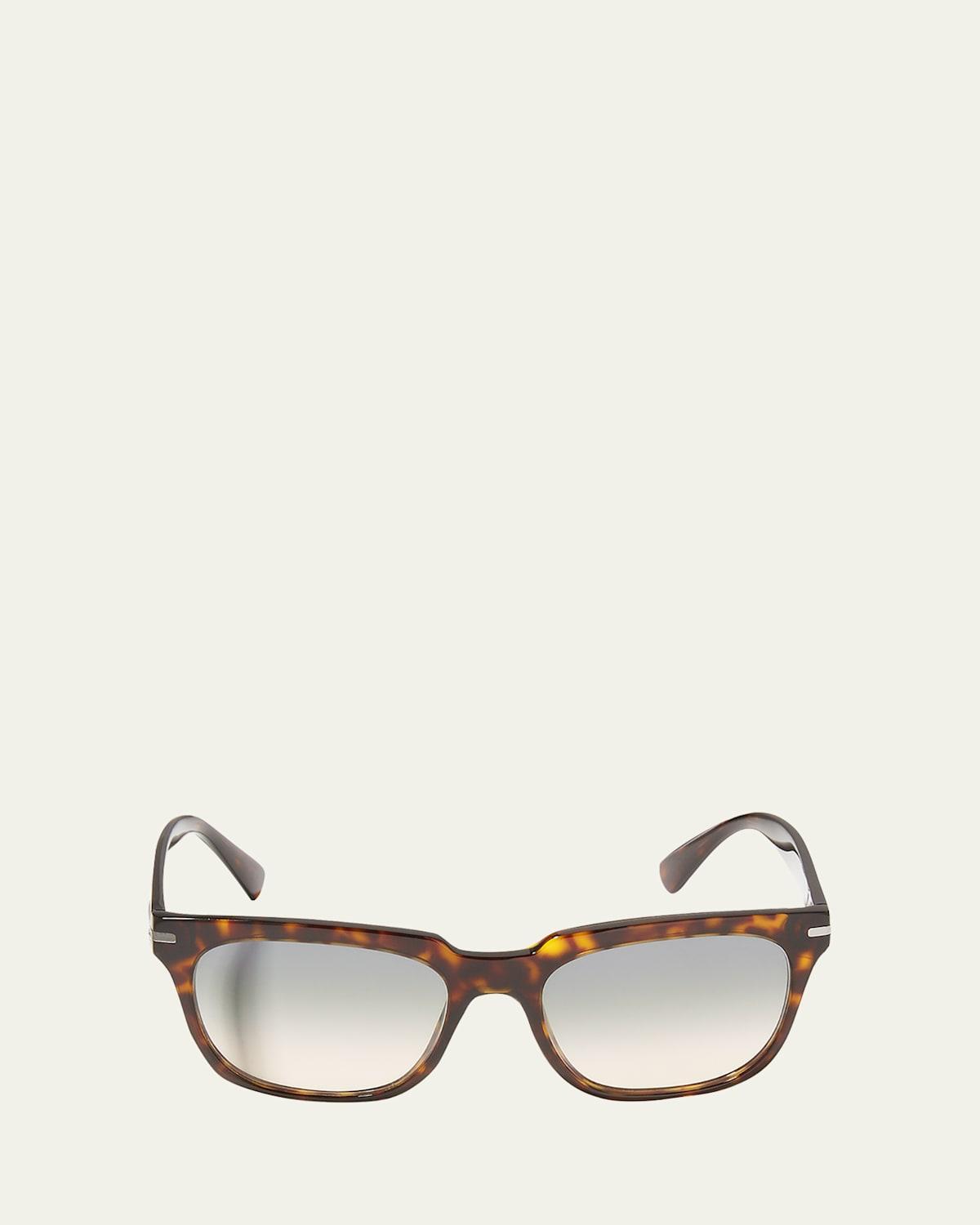 Prada Men's 04ys Oval Acetate Sunglasses  - TORTOISE - TORTOISE Product Image