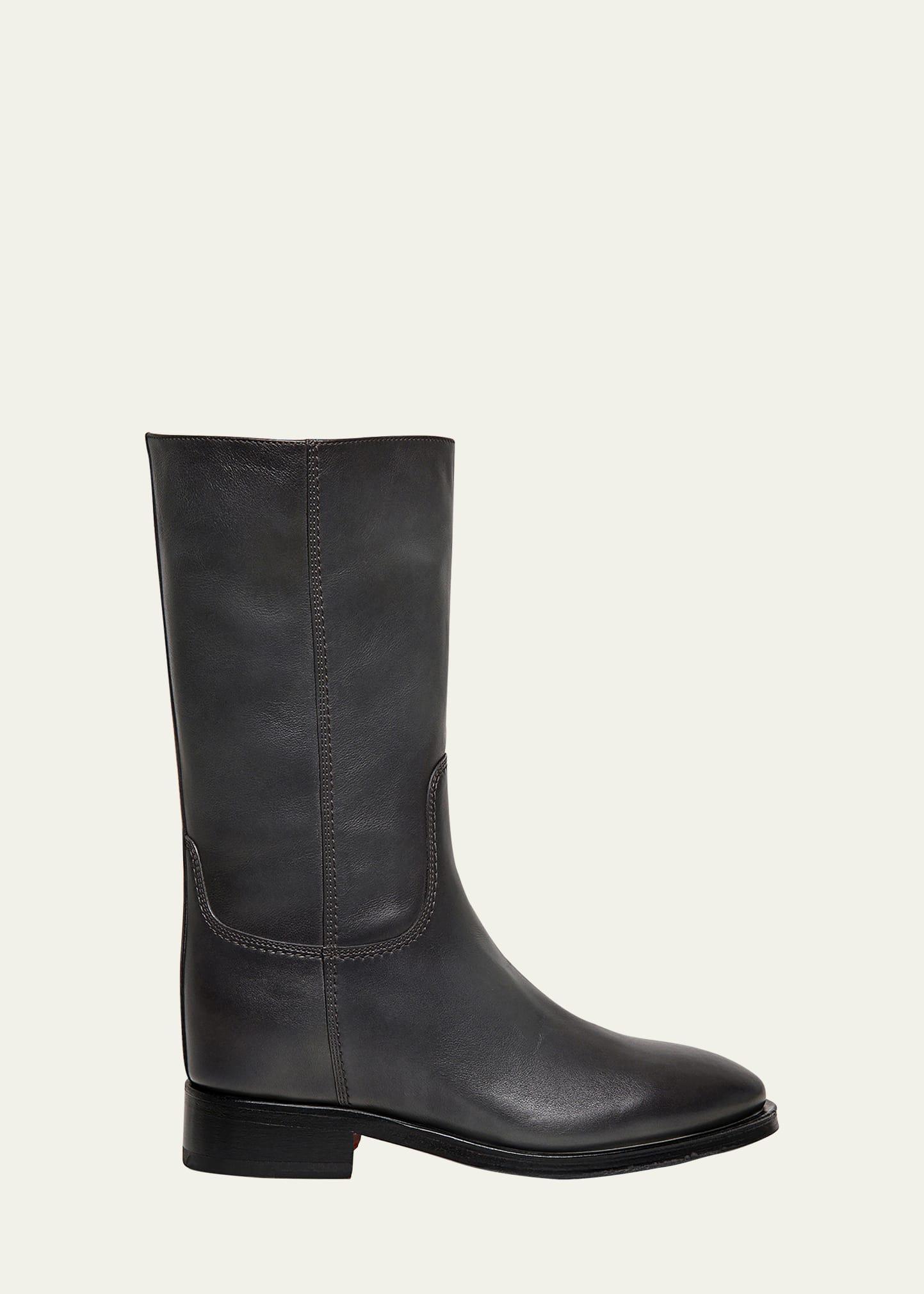 Womens Fleeces Leather Boots Product Image