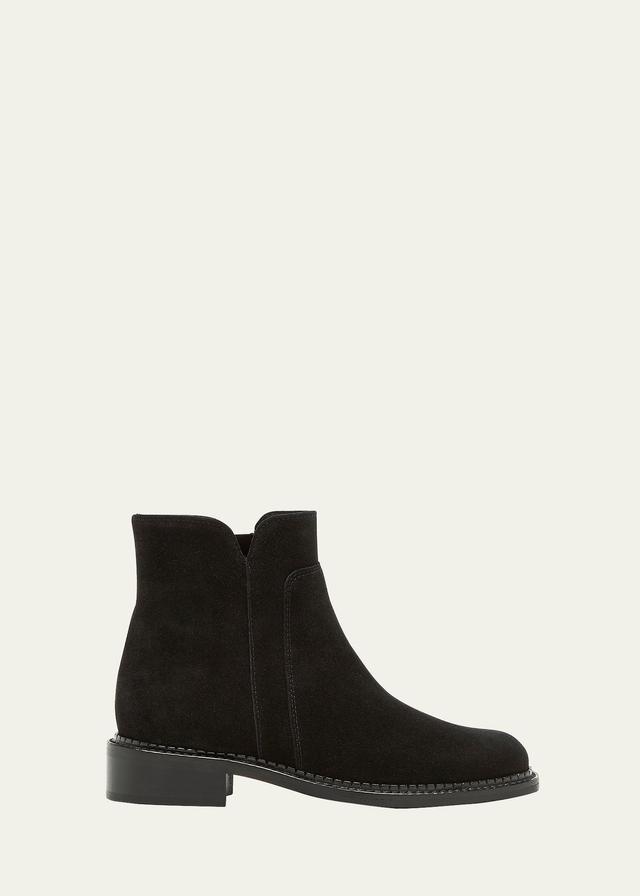 Womens Sloane 32MM Suede Stacked-Heel Booties Product Image