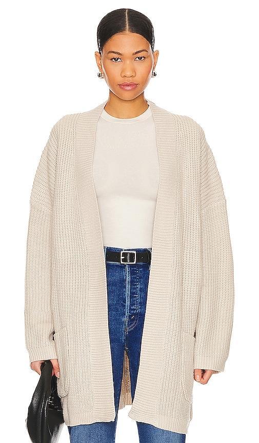 SNDYS Essie Cardigan in Beige. Size L, XXL. Product Image