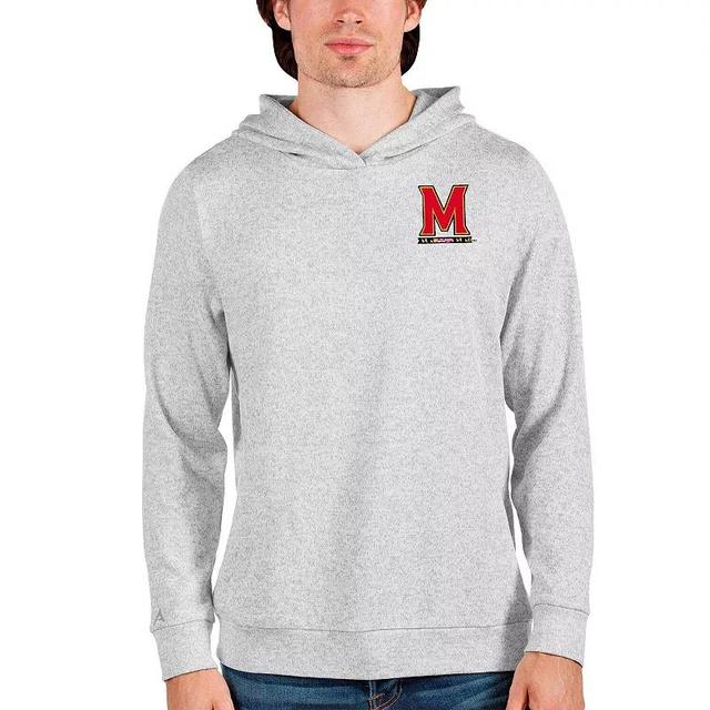 Mens Antigua Heathered Gray Maryland Terrapins Absolute Pullover Hoodie Product Image