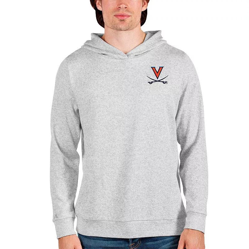 Mens Antigua Heathered Gray Virginia Cavaliers Absolute Pullover Hoodie Product Image