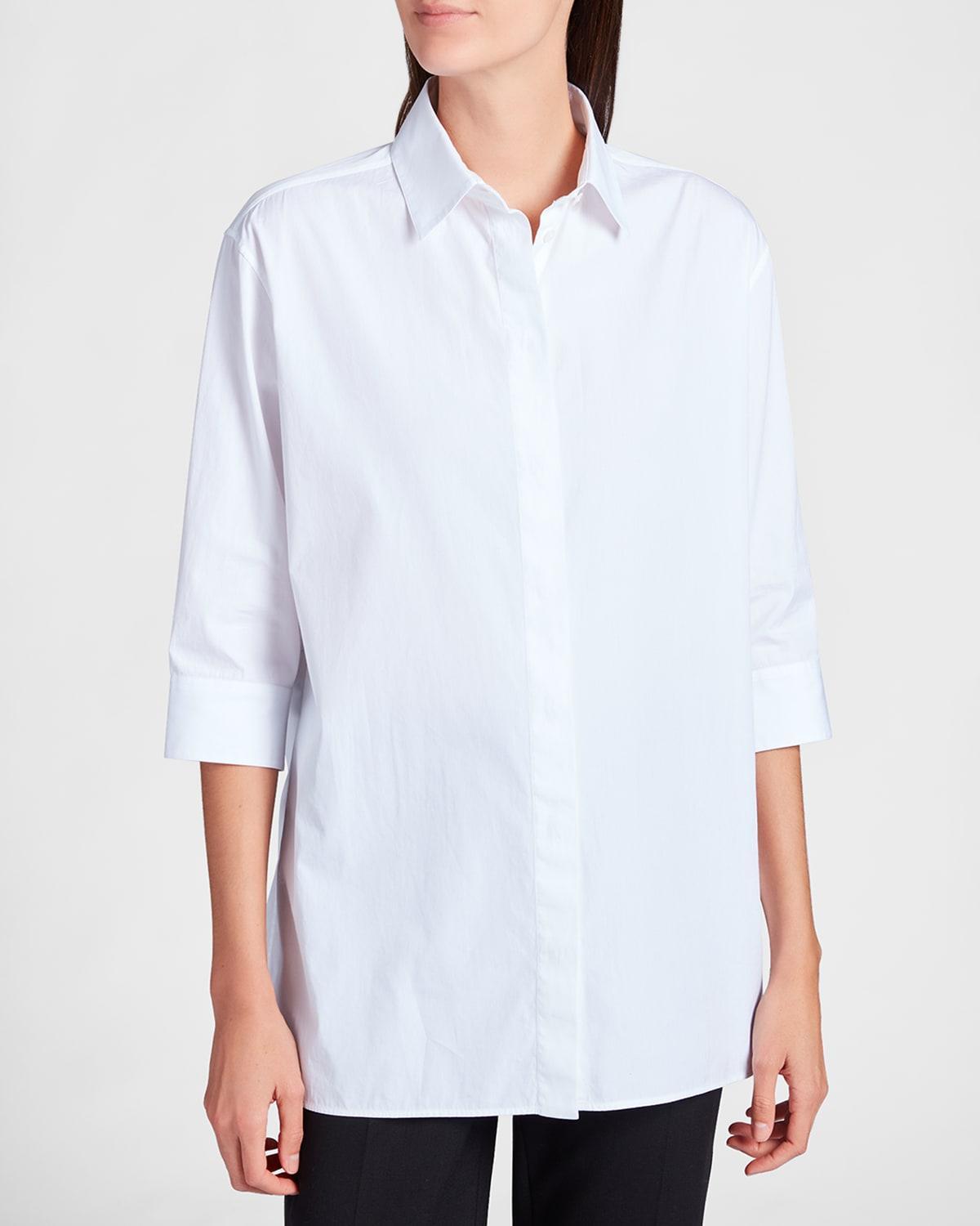 Womens Elada Cotton Poplin Shirt Product Image