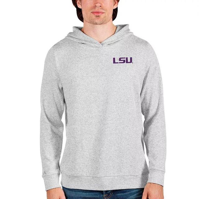 Mens Antigua Heathered Gray LSU Tigers Absolute Pullover Hoodie Product Image