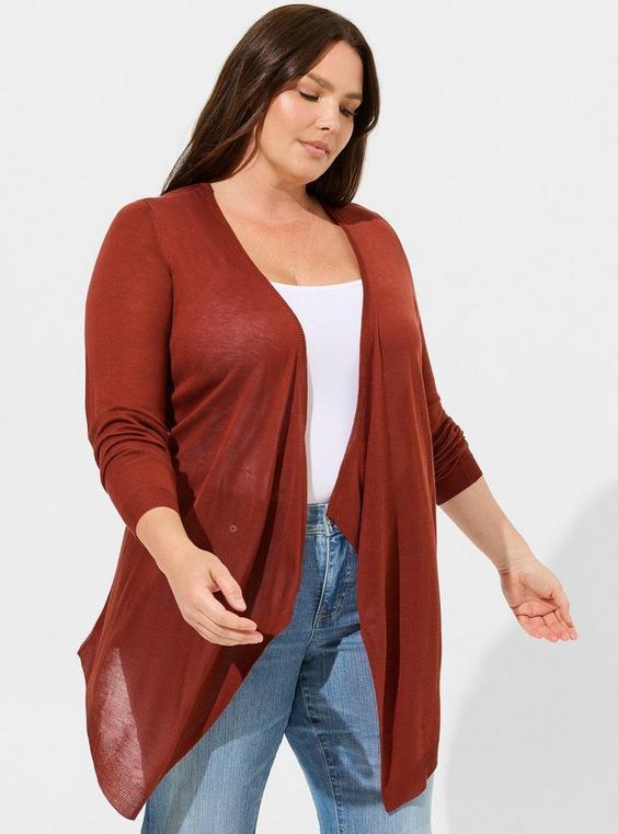 Tissue Weight Drape Open Front Cardi Product Image