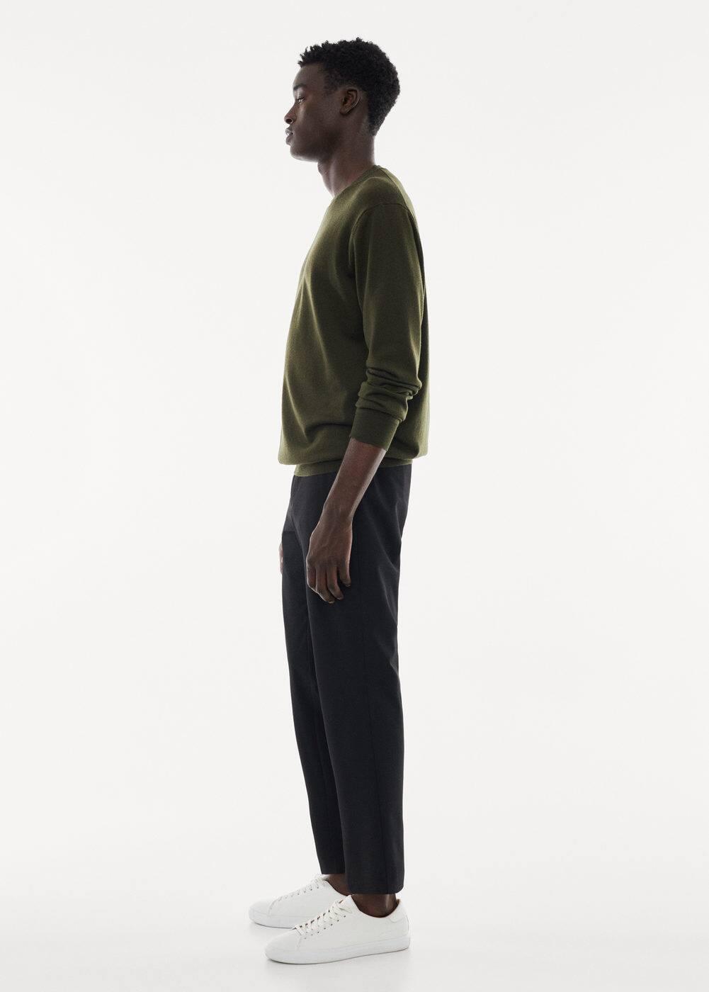 MANGO MAN - Merino wool washable sweater olive greenMen Product Image