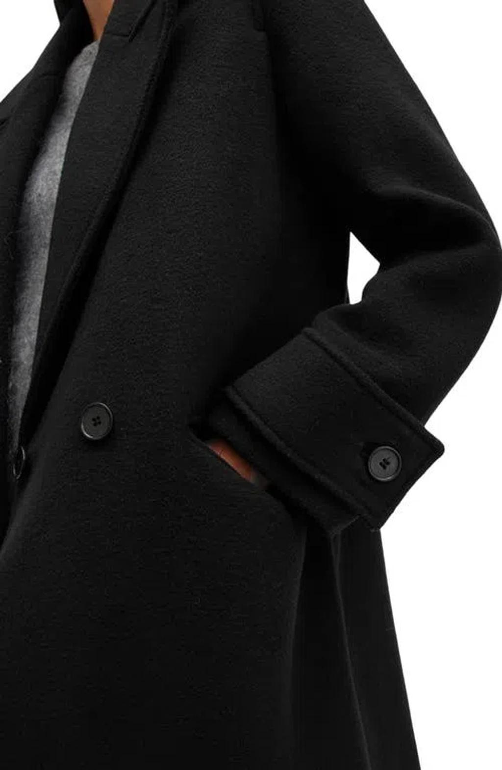 Mabel Double Breasted Coat In Black Product Image