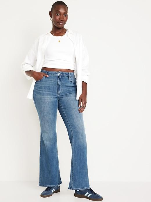 High-Waisted Wow Flare Jeans Product Image