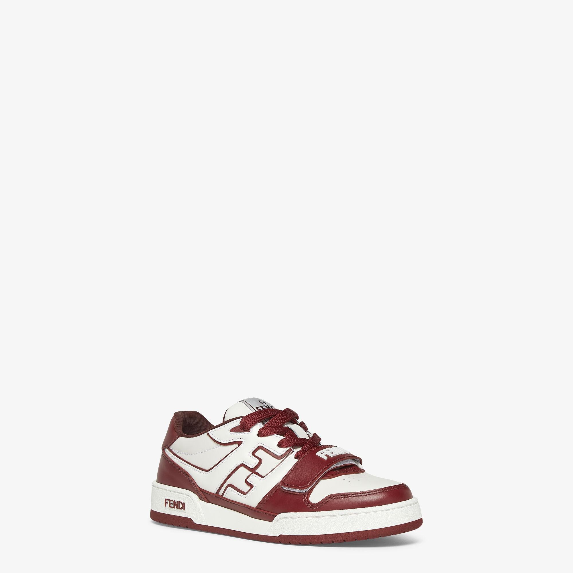 Fendi MatchBurgundy leather low-tops product image