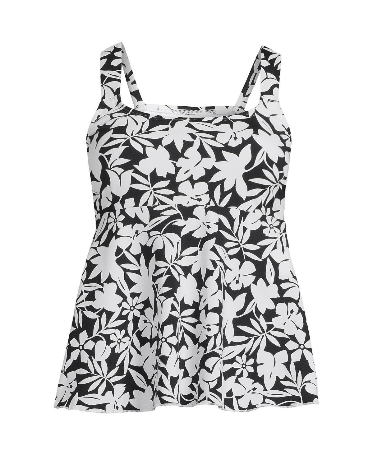 Lands End Womens Mastectomy Flutter Tankini Top Product Image