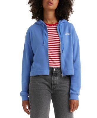 Levis Womens Logo Zip-Front Hooded Sweatshirt Product Image