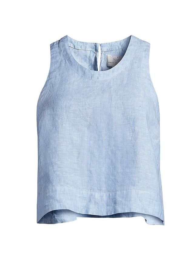 Womens Esther Linen Crop Tank Product Image