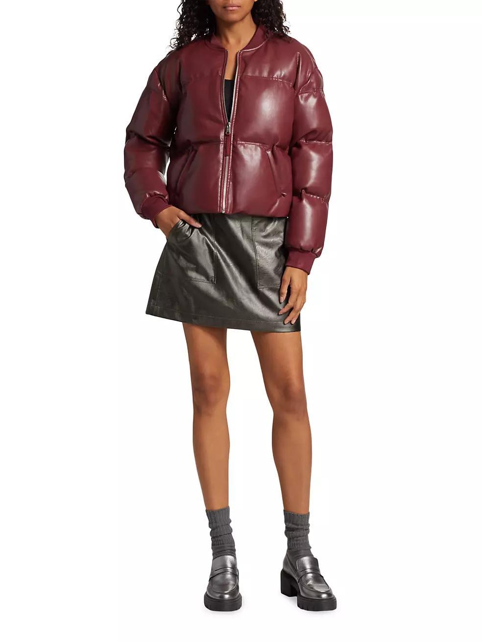 Faux Leather Maris Bomber Product Image