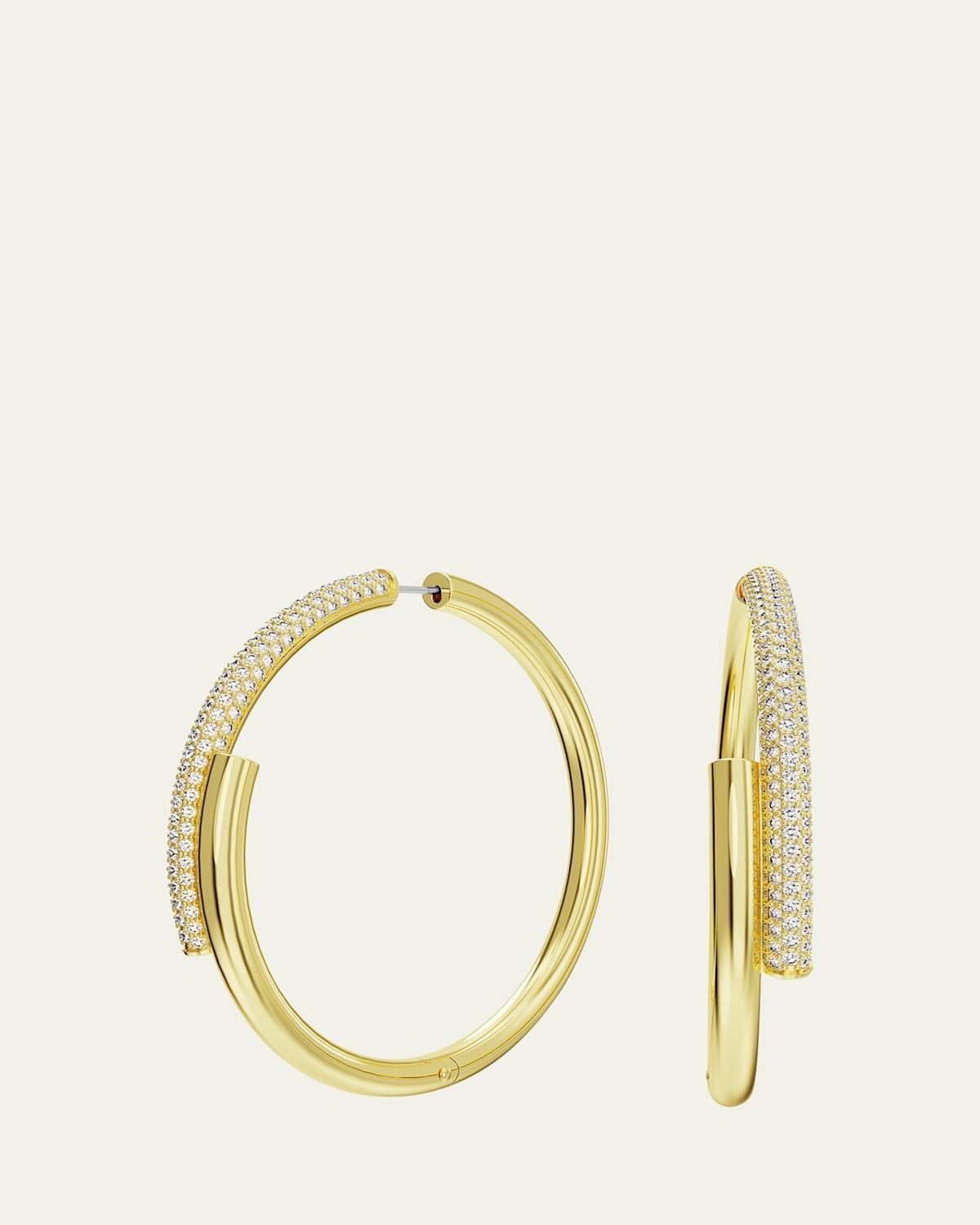 Swarovski Dextera Crystal Bypass Hoop Earrings Product Image