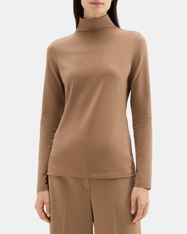 Long-Sleeve Turtleneck Tee in Pima Cotton Jersey Product Image