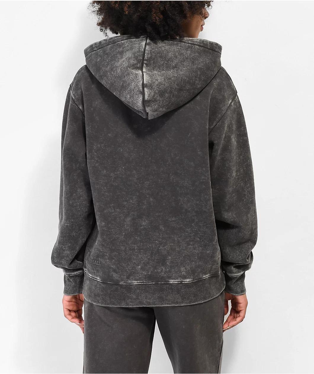 Ninth Hall Fundamentals Black Wash Relaxed Hoodie Product Image