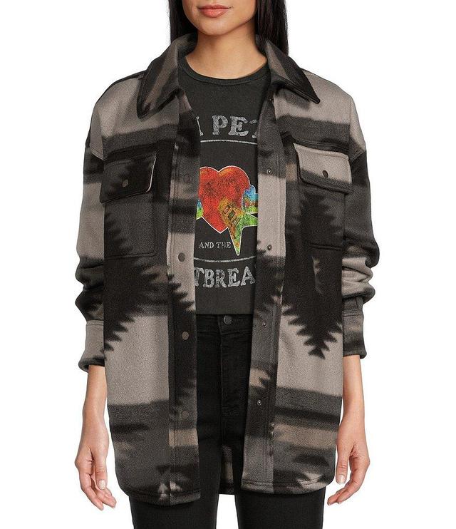 Fornia Long Sleeve Oversized Polar Fleece Shacket Jacket Product Image