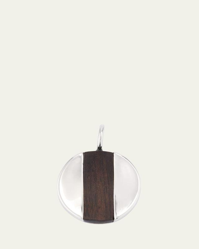 Mens Sterling Silver Mpingo Hardwood Oskar Pendant Product Image