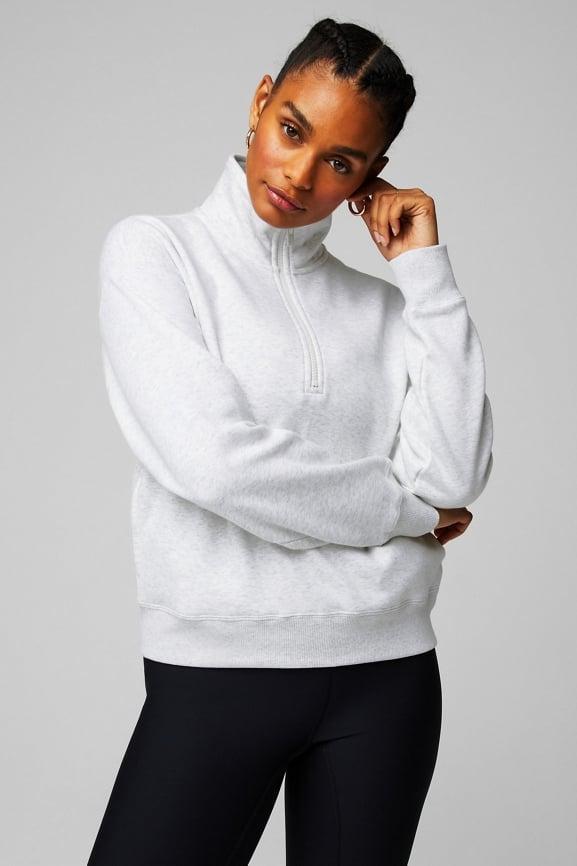 Cozy Fleece Half Zip Sweatshirt Product Image