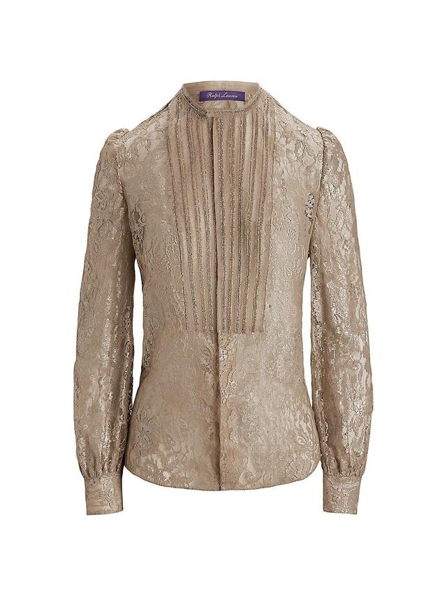 Womens Kaydon Metallic Lace Pintuck Shirt Product Image