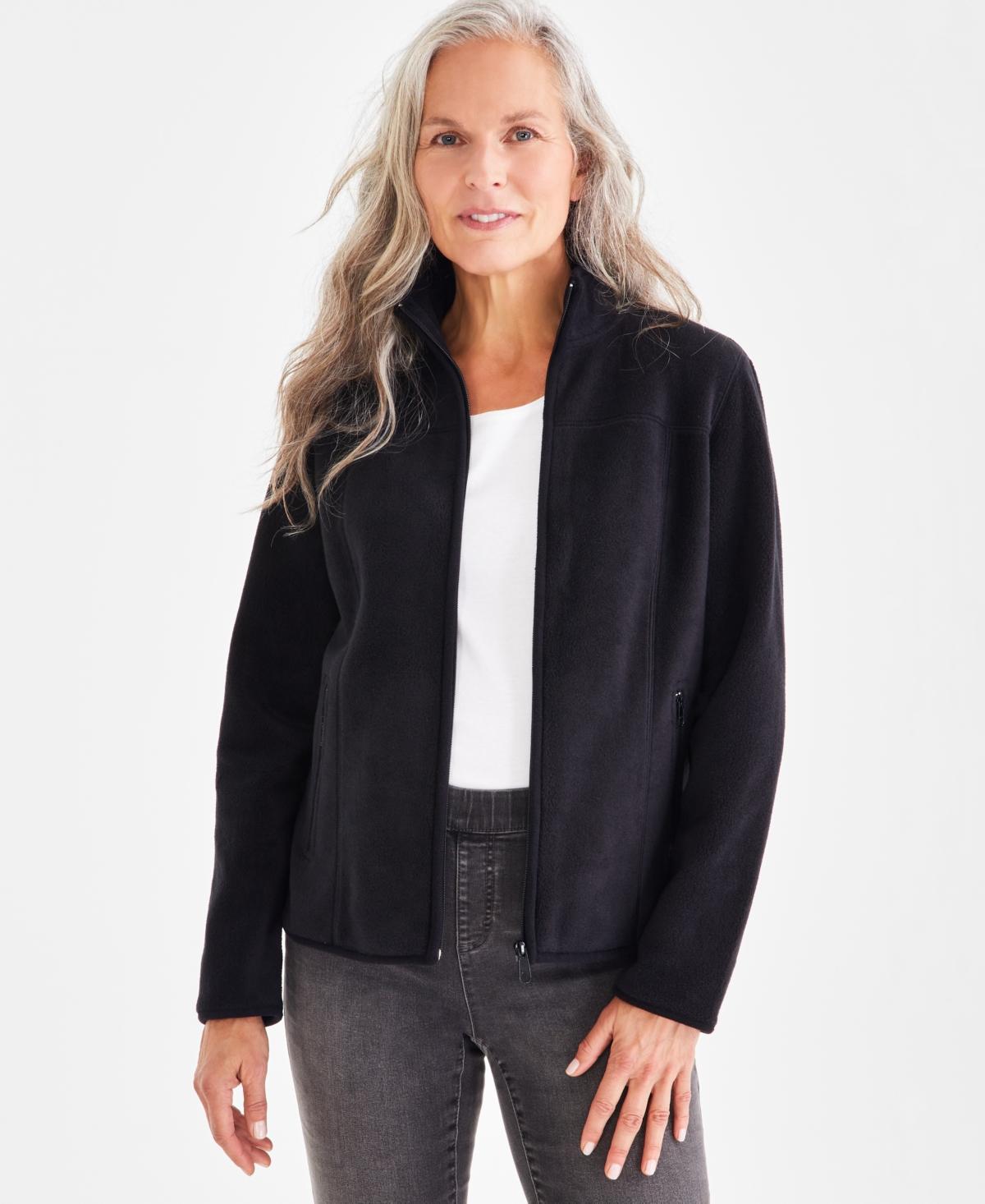 Style & Co Womens Polar Fleece Mock-Neck Jacket, Created for Macys Product Image