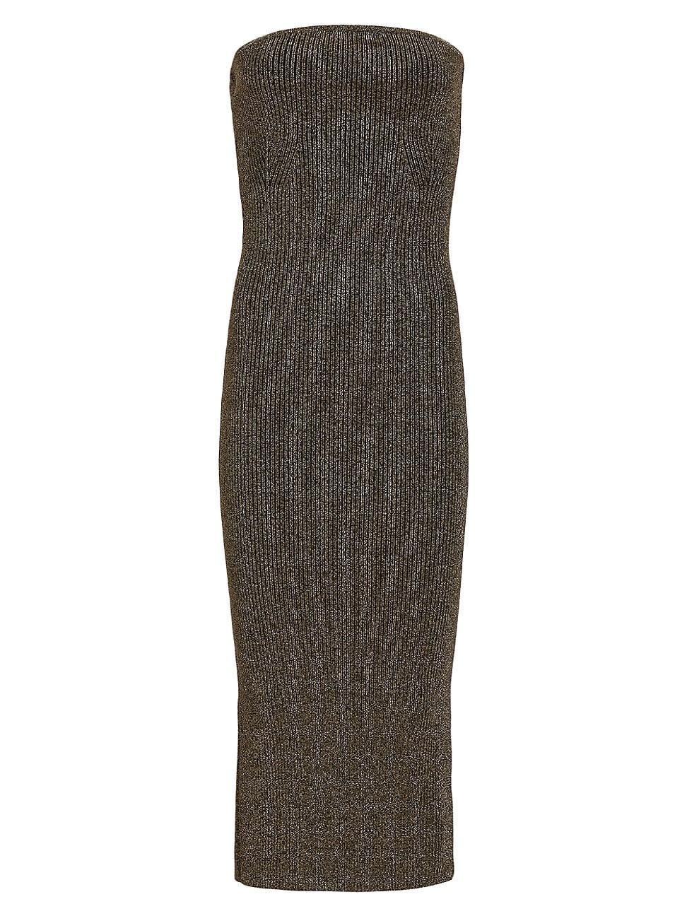 Womens Rumer Glittery Ribbed-Knit Midi-Dress Product Image