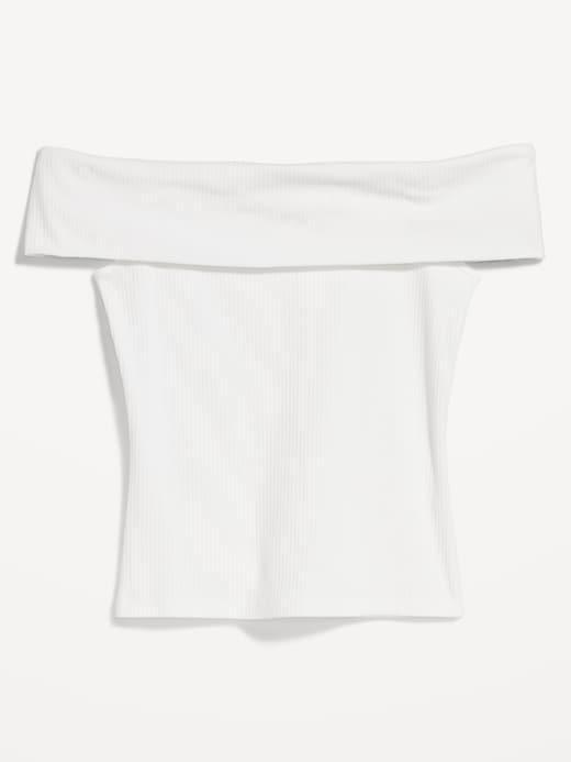 Off-Shoulder Ribbed Top Product Image