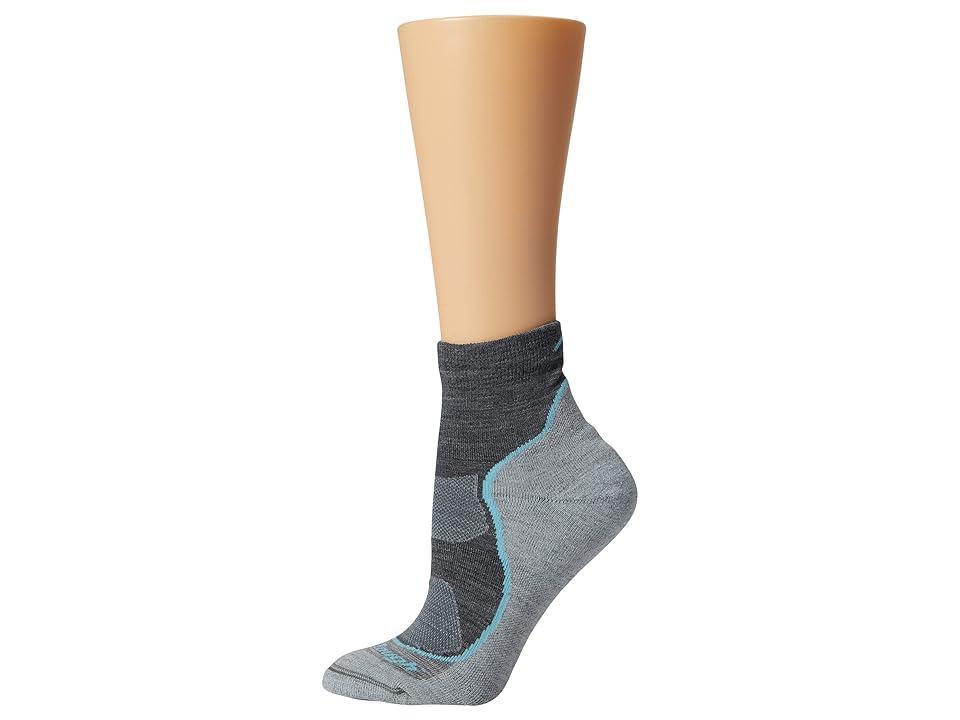 Darn Tough Vermont Light Hiker 1/4 Lightweight with Cushion (Slate) Women's Crew Cut Socks Shoes Product Image