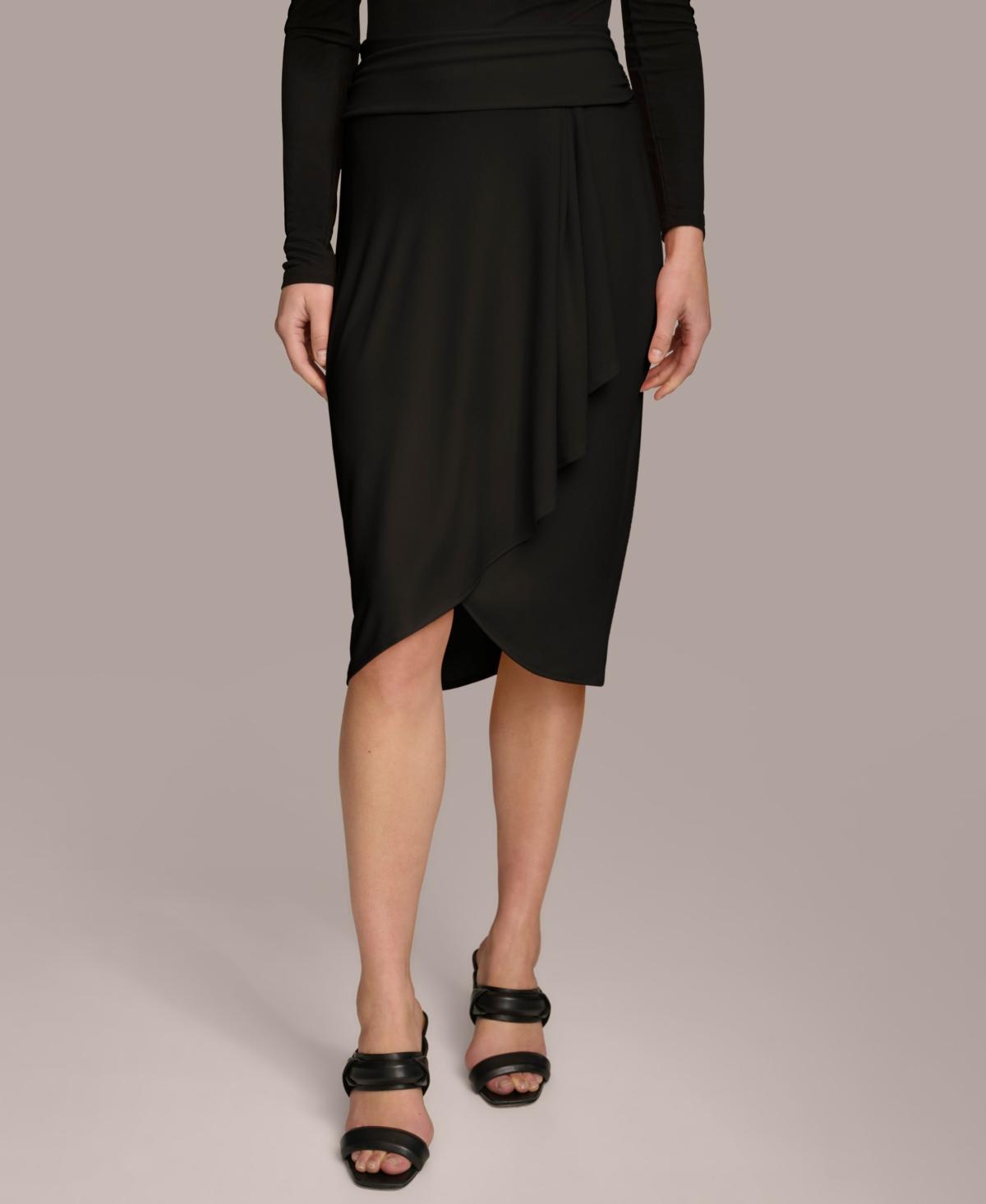 Donna Karan Womens Faux Wrap Skirt product image