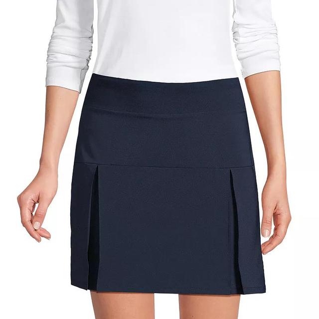 Womens Lands End Performance Pleated Skort Classic Blue Product Image