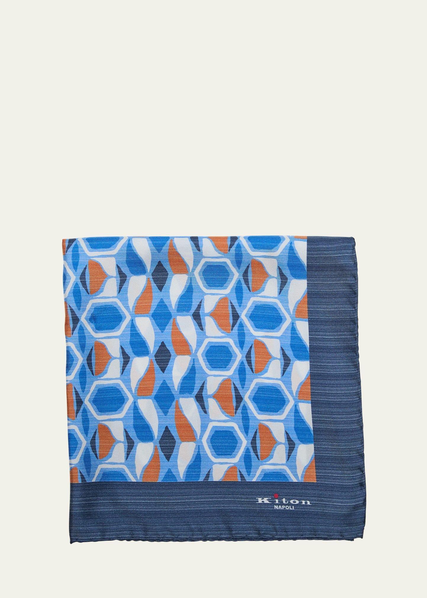 Mens Silk Abstract Pocket Square Product Image