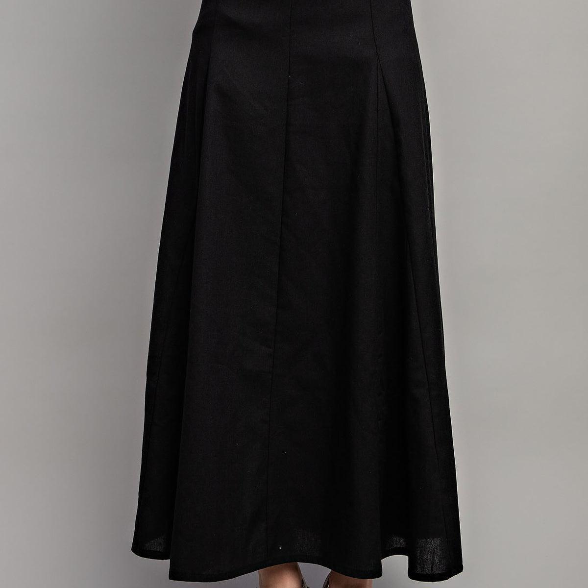 Maxi Flare Skirt With Trim Belt Product Image