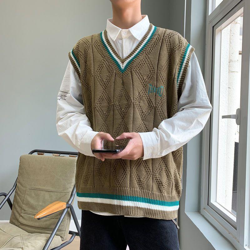 V-Neck Knit Vest Product Image