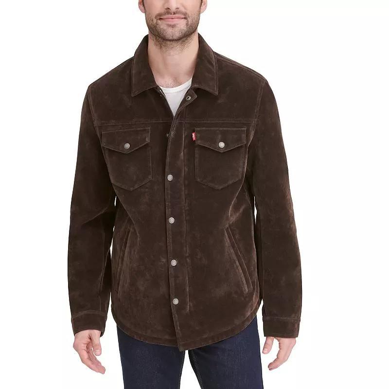 Mens Levis Faux-Suede Trucker Jacket Brown Product Image