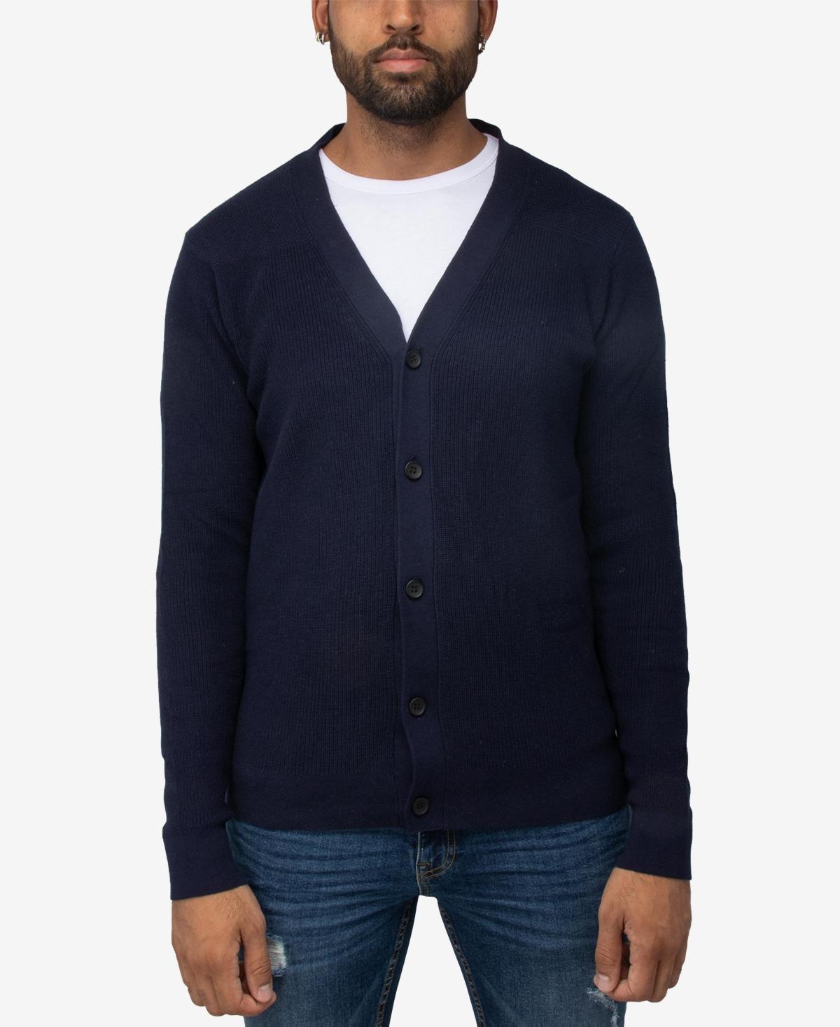 X-Ray Mens Basic Ribbed Cardigan Product Image