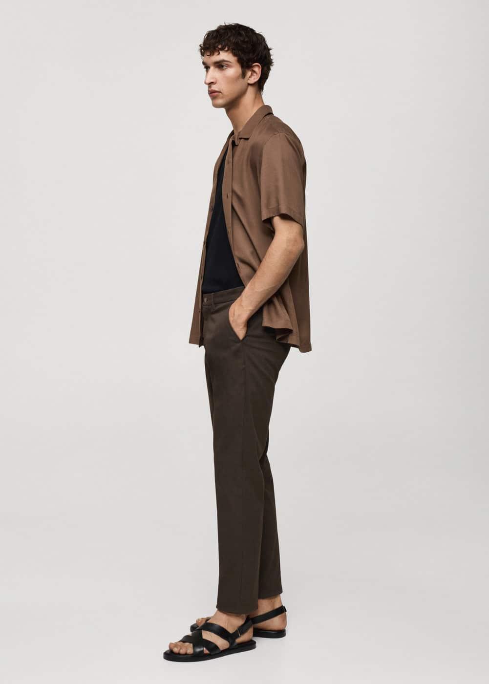 MANGO MAN - Slim fit chino trousers chocolateMen Product Image