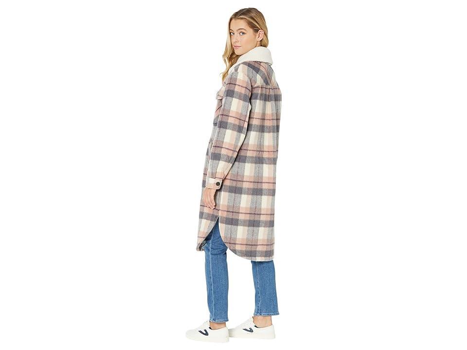 Sanctuary Faux Mixed Wool Shacket Plaid) Women's Clothing Product Image