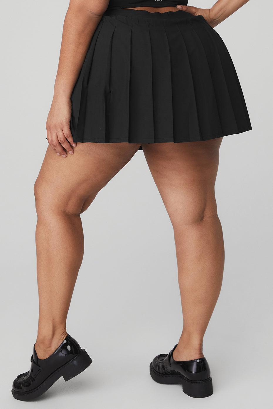 Varsity Tennis Skirt - Black Female Product Image