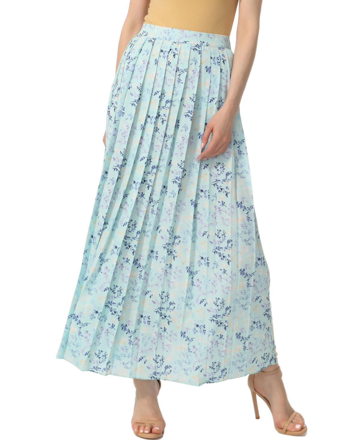 kimi + kai Womens Print Box Pleat Maxi Skirt Product Image