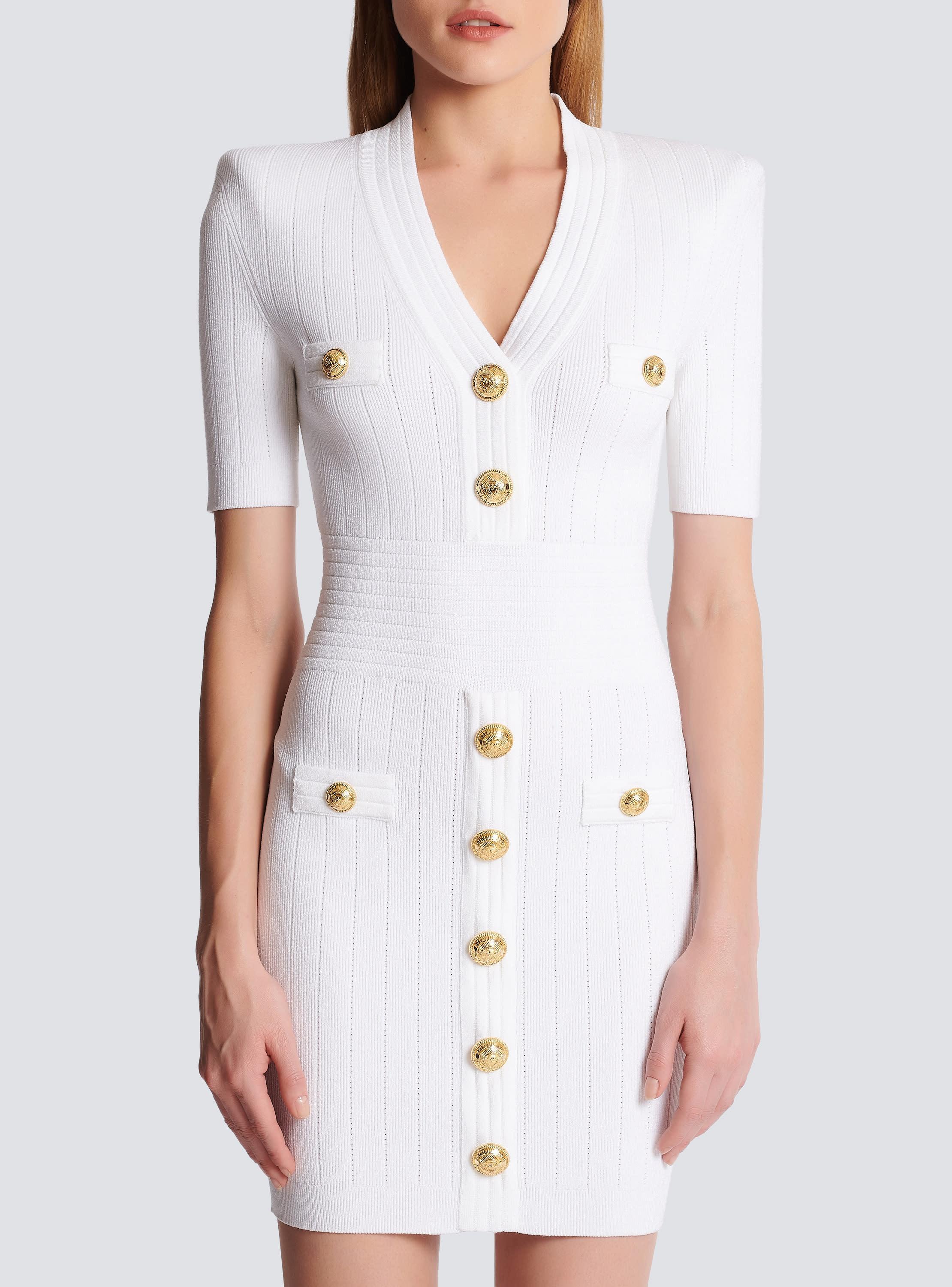 Knitted dress with buttons Product Image